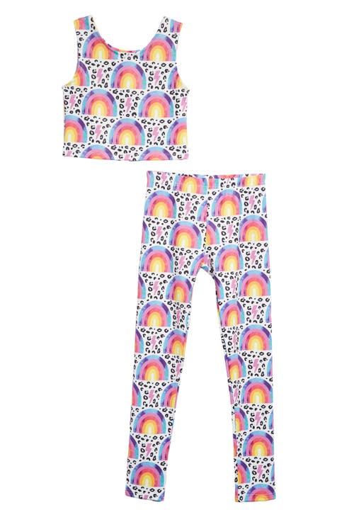 Rainbow thermal leggings