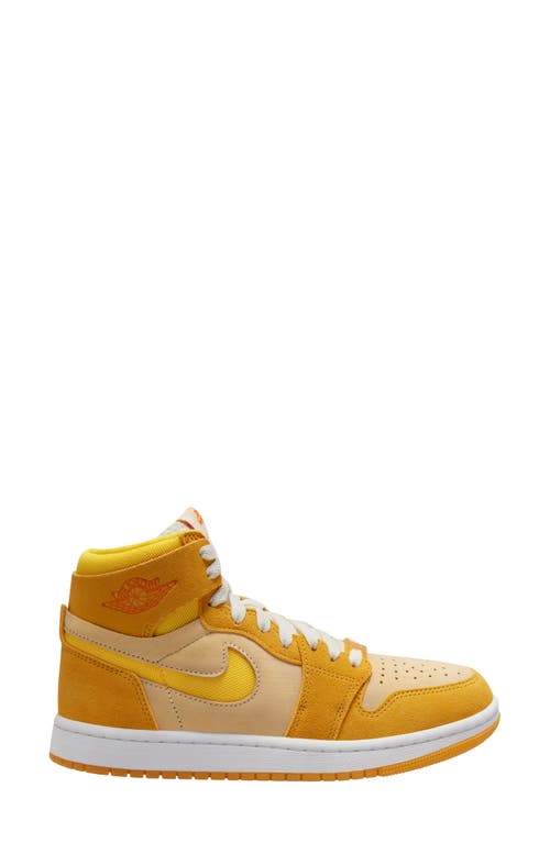 Jordan Air 1 Zoom Cmft 2 Basketball Sneaker In Yellow Ochre/yellow/vanilla