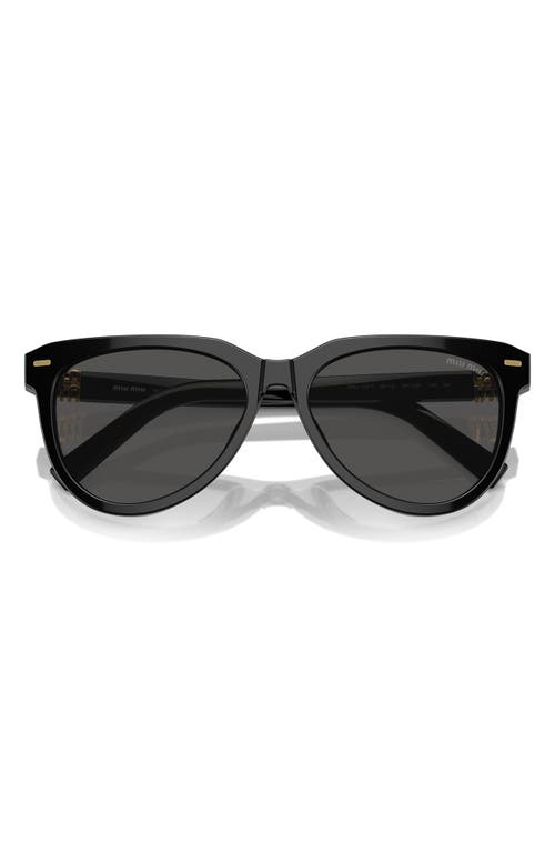 56mm Phantos Sunglasses in Black/Dark Grey