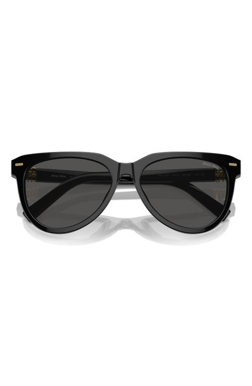 Miu Miu 56mm Phantos Sunglasses In Black/dark Grey