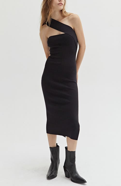 CRESCENT CRESCENT ONE SHOULDER BODYCON DRESS