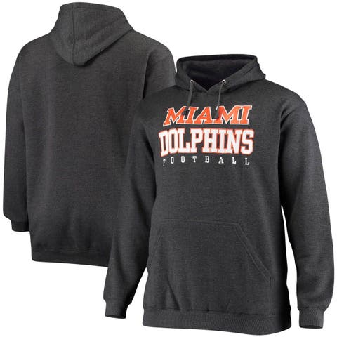 Miami Dolphins Nike Fan Gear Wordmark Performance Pullover Hoodie -  Heathered Charcoal