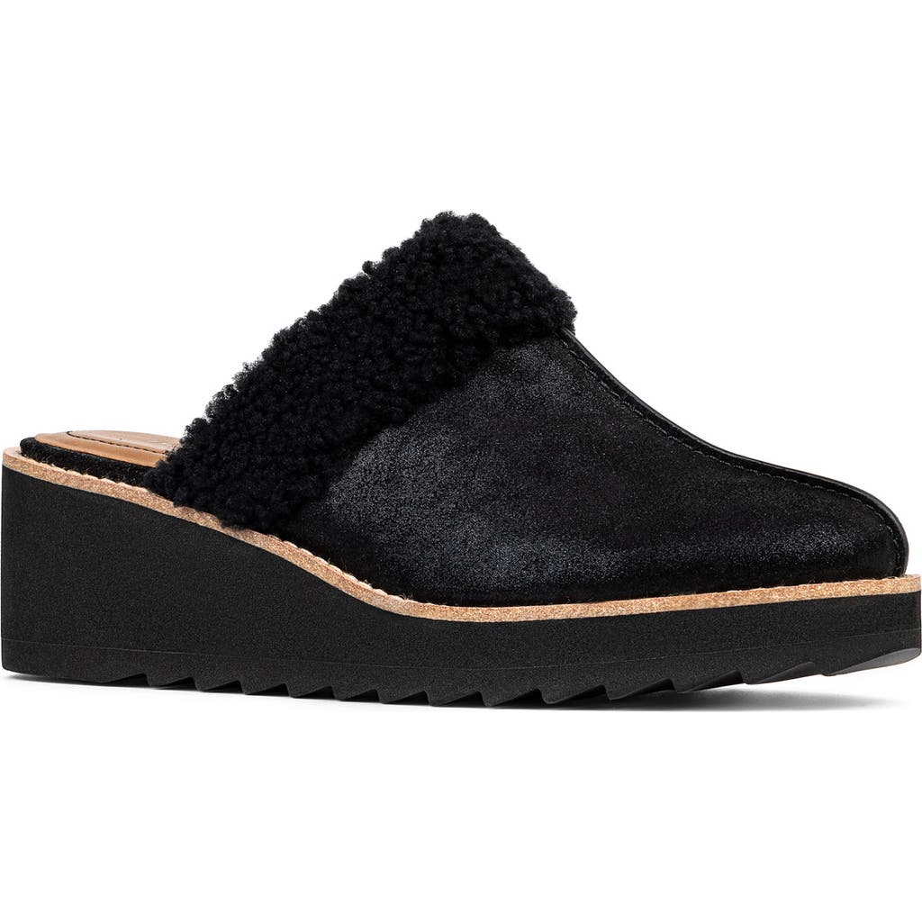 DONALD PLINER DONALD PLINER WEDGE GENUINE SHEARLING CUFF MULE
