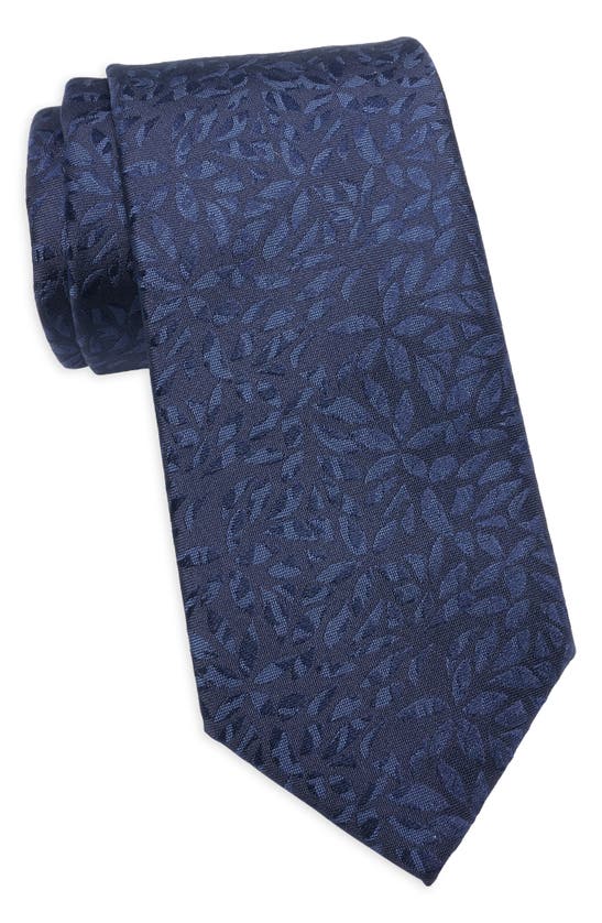 Shop Calvin Klein Sloan Floral Jacquard Tie In Navy