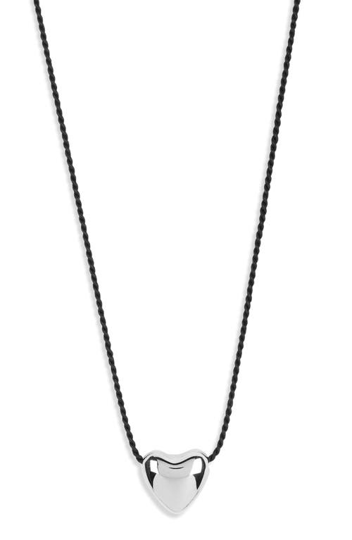 Mini Heart Pendant Necklace in Silver