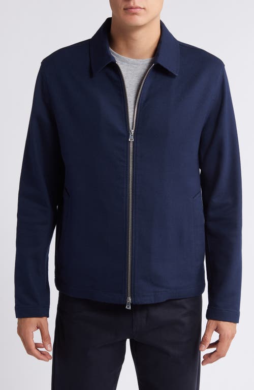 Shop Vince Zip-up Jacket In Coastal/nocturn