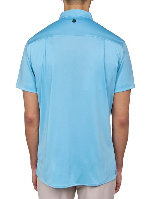 Construct Con.struct Solid Performance Button-down Shirt In Lt Blue