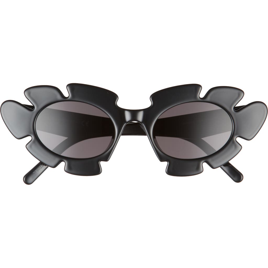 Loewe 47mm Tinted Oval Sunglasses In Shiny Black/smoke
