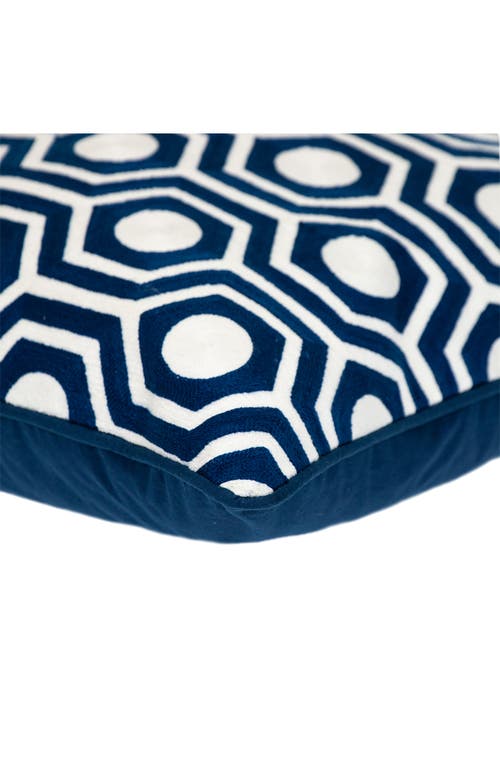 Parkland Collection Ursae Embroidered Throw Pillow In Blue