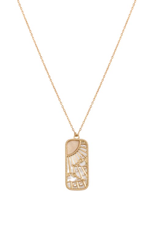 L'Atelier Nawbar Elements of Love Air Pendant Necklace in Pink Mop/Crystal De Roche at Nordstrom