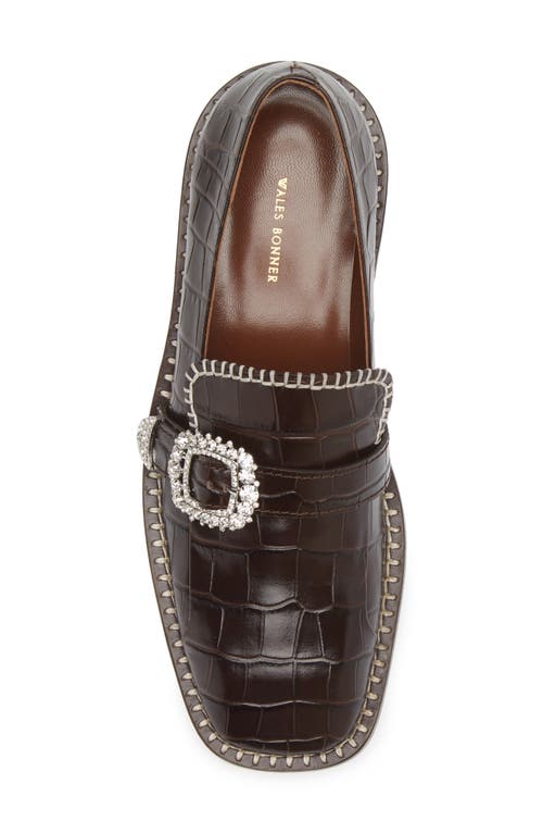 Shop Wales Bonner Croc Embossed Loafer In Light Black