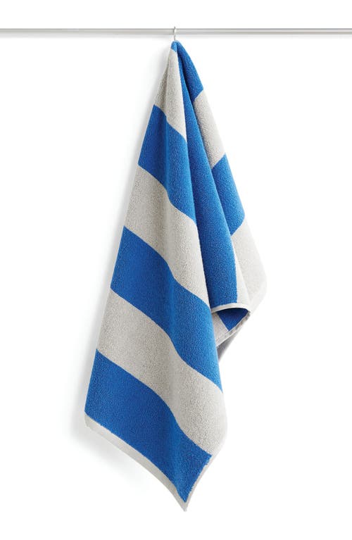 HAY Frotté Stripe Towel in Blue