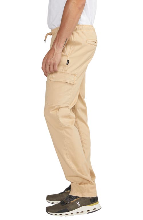 Shop Silver Jeans Co. Pull-on Twill Cargo Pants In Light Khaki