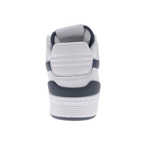 Pony Mens M100 Low Genuine Leather Premium Lace Up Athletic Sneaker Shoe In White/navy