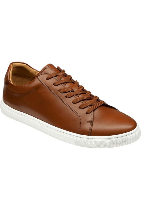 Charles Tyrwhitt Leather Sneaker in Dark Tan 