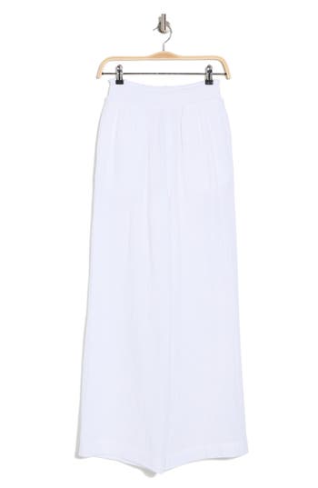 Nia Mallorca Cotton Wide Leg Pants In White
