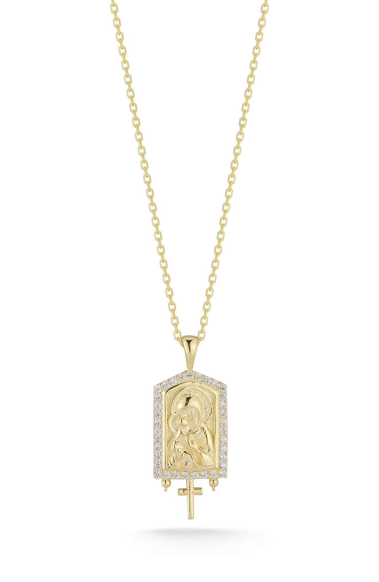 sterling forever 14k gold vermeil pave cz starburst pendant necklace