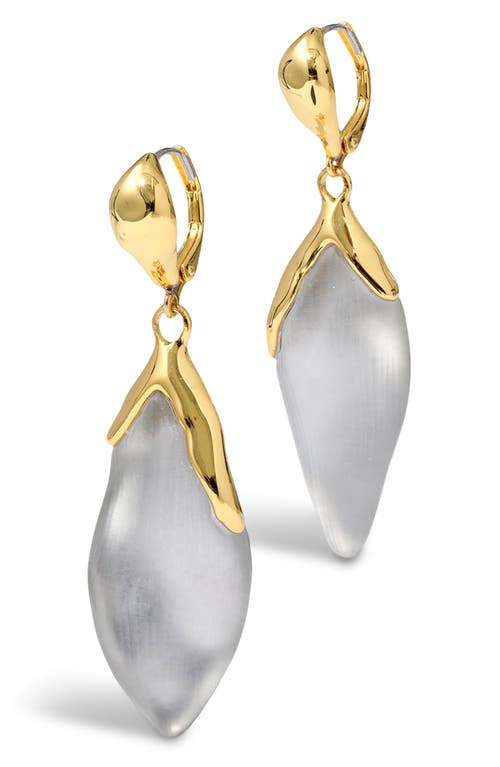 Shop Alexis Bittar Luminous Lucite® Petal Drop Earrings In Pewter