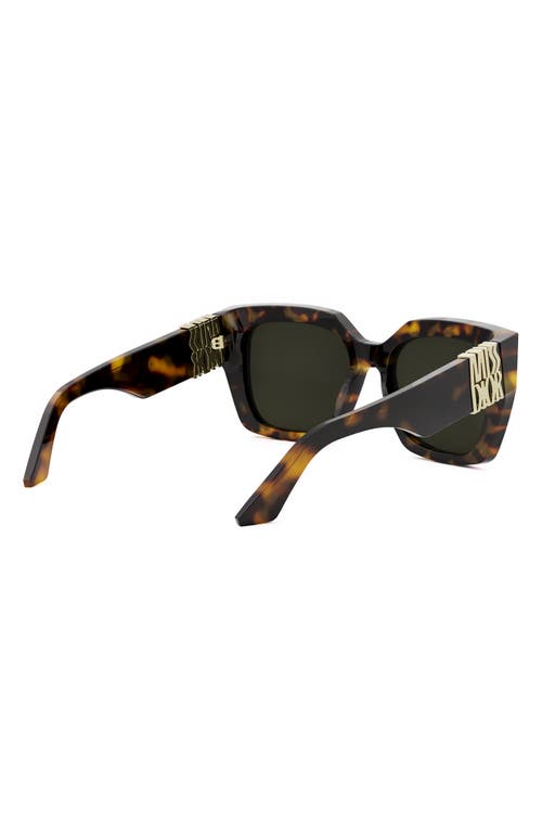 Shop Dior Miss S21 55mm Square Sunglasses In Dark Havana/green