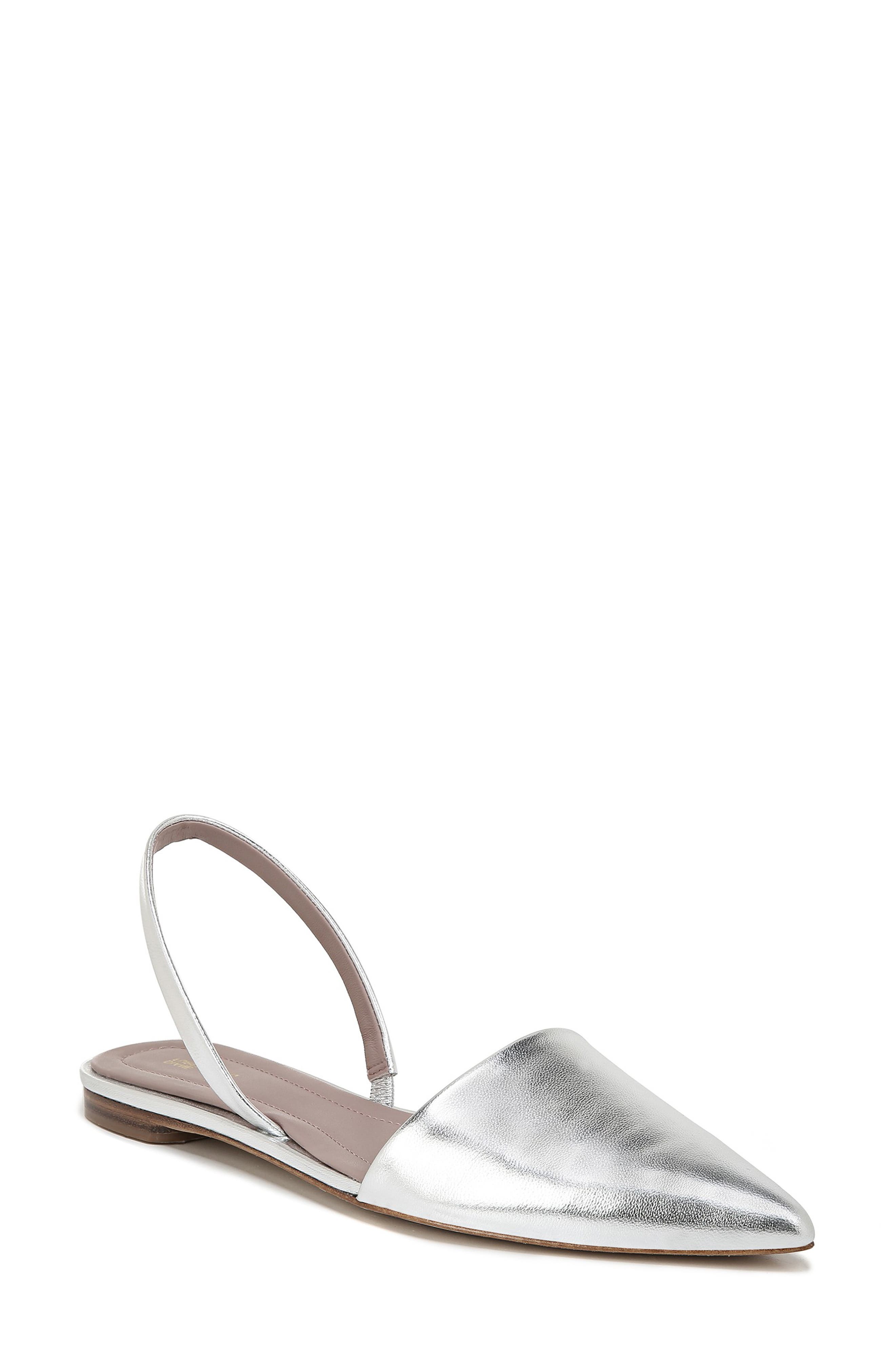 Diane Von Furstenberg Koko Slingback Flat, Metallic
