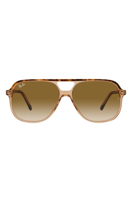 Ray-Ban Bill 56mm Gradient Square Sunglasses in Transparent Brown at Nordstrom
