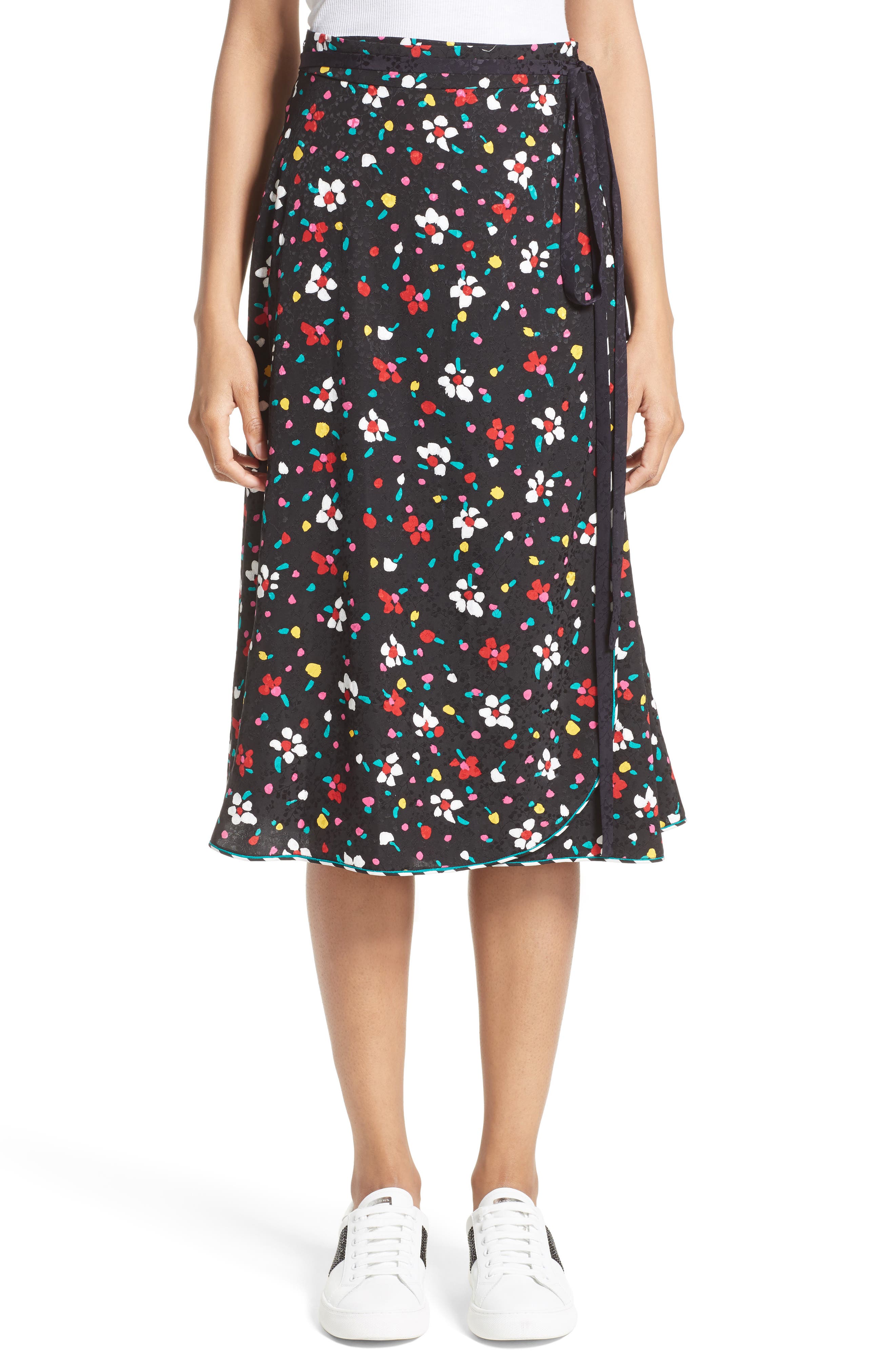 MARC JACOBS Floral Silk Jacquard Wrap Skirt Nordstrom