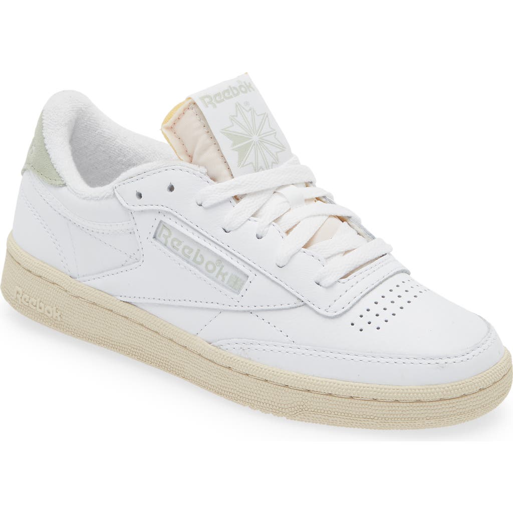 Reebok Club C 85 Sneaker In Ftwwht/papwht/vingre