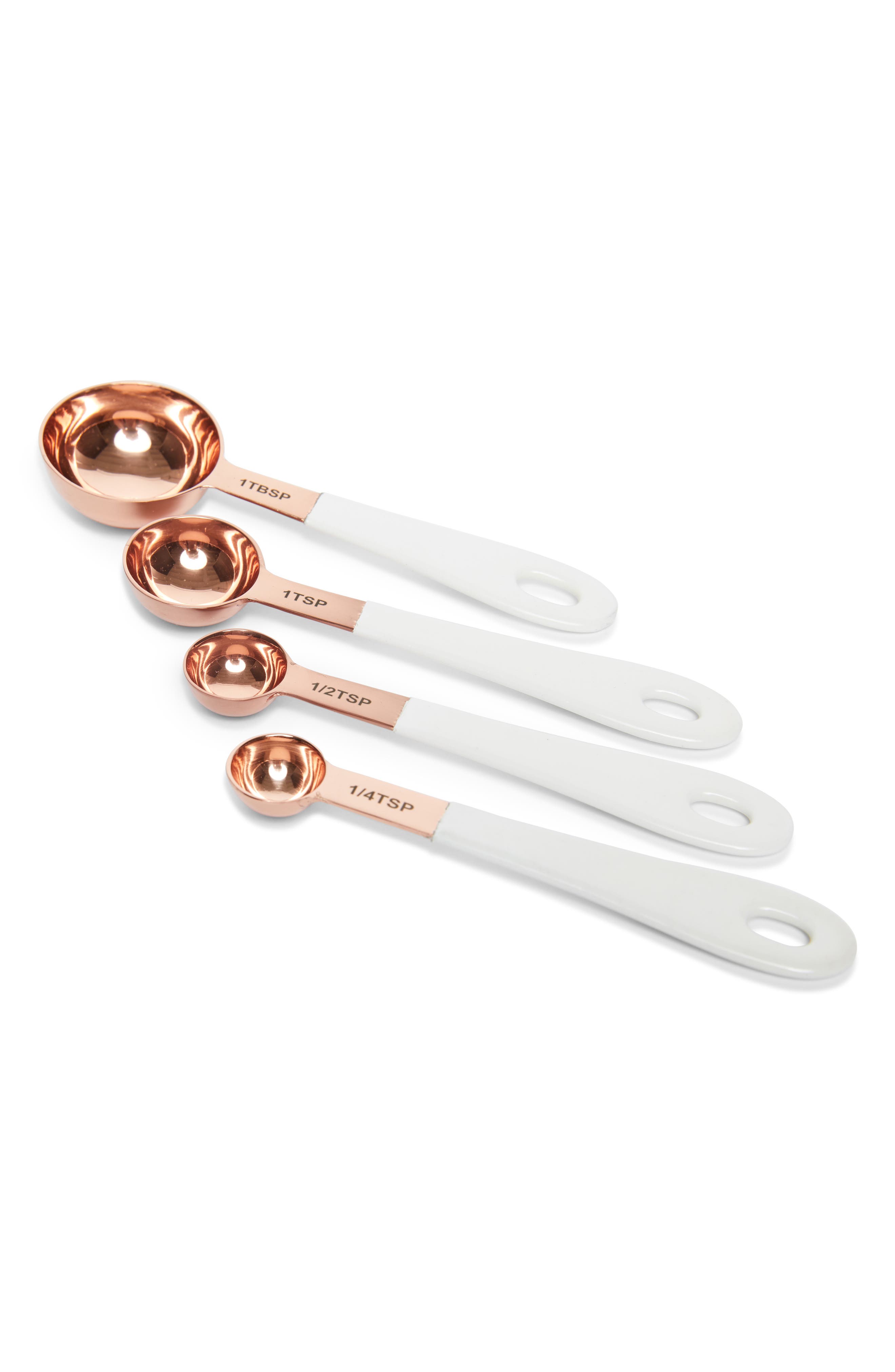 Uncommon James Set Of 4 Copper White Measuring Spoons Nordstrom