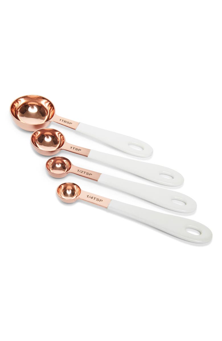 Uncommon James Set Of 4 Copper White Measuring Spoons Nordstrom