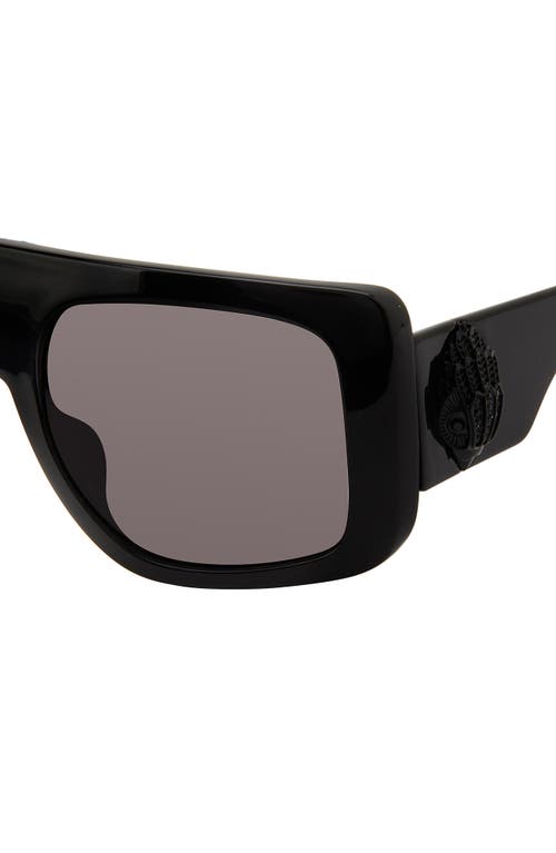 Kurt Geiger London 62mm Oversize Rectangular Sunglasses In Black/smoke