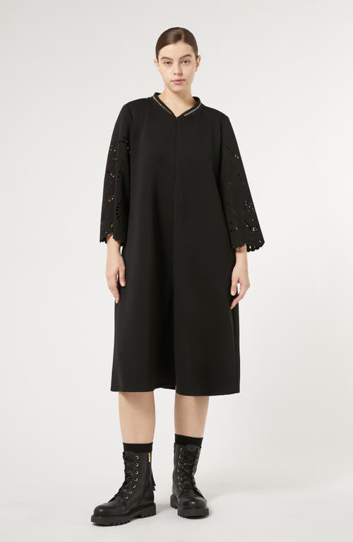 Shop Marina Rinaldi Editta Scuba Knit Dress In Black