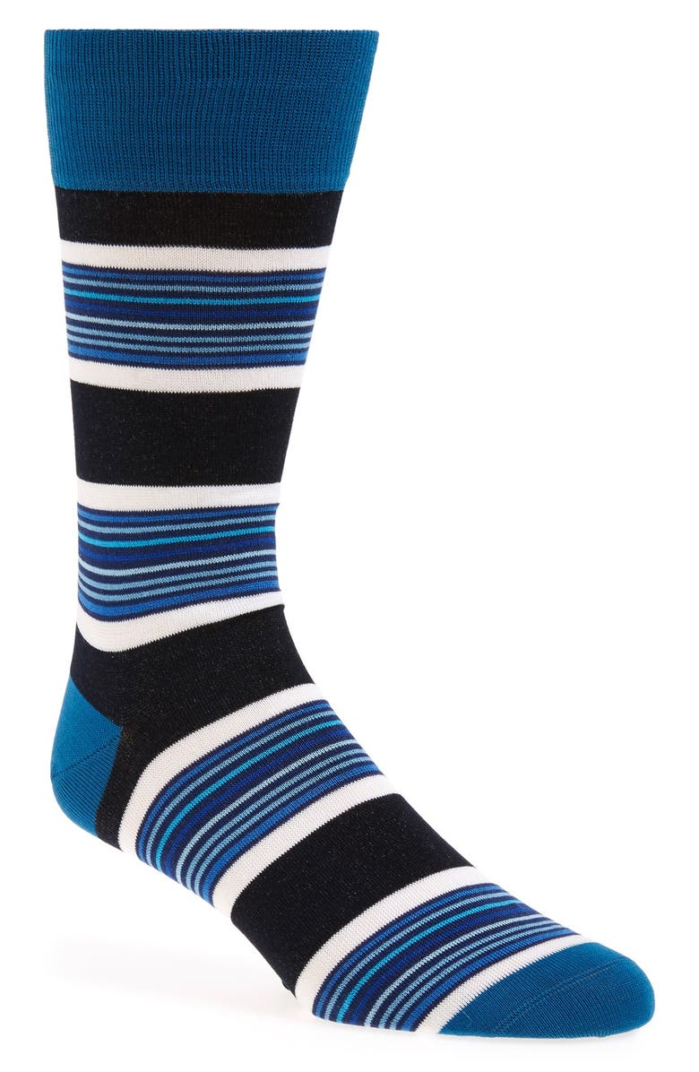 Bugatchi Stripe Cotton Blend Socks | Nordstrom