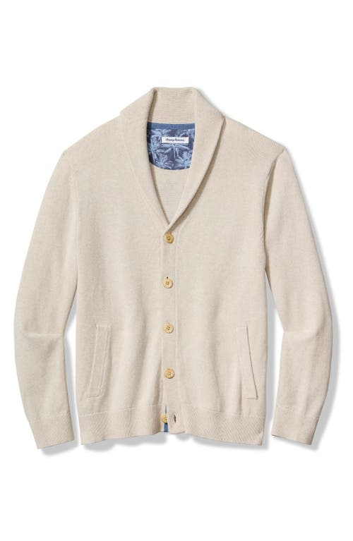 Tommy Bahama Palm Perfect Shawl Collar Cardigan in Bleached Sand 