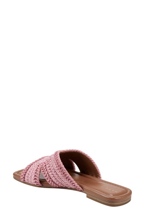 Marc Fisher Ltd Woven Raffia Flat Slide Sandals In Medium Pink 660
