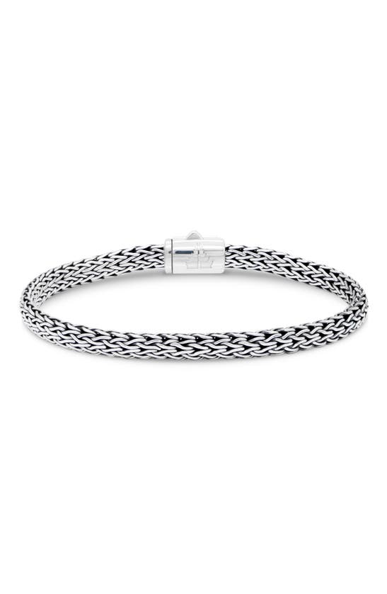 Devata Sterling Silver Semiprecious Stone Chain Bracelet In Silver Purple