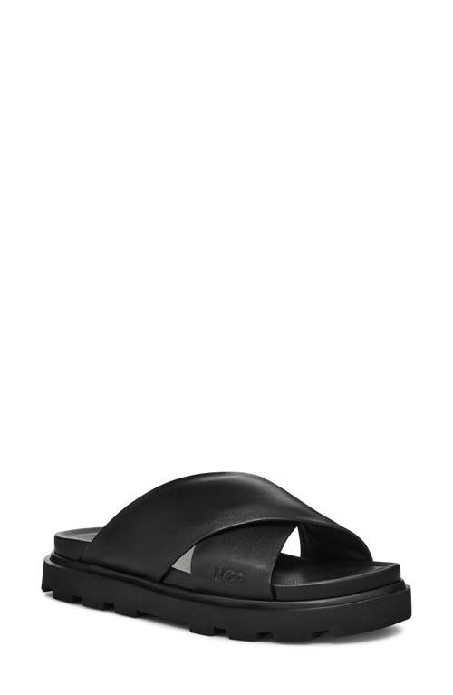UGG(r) Capitelle Crossband Slide Sandal in Black