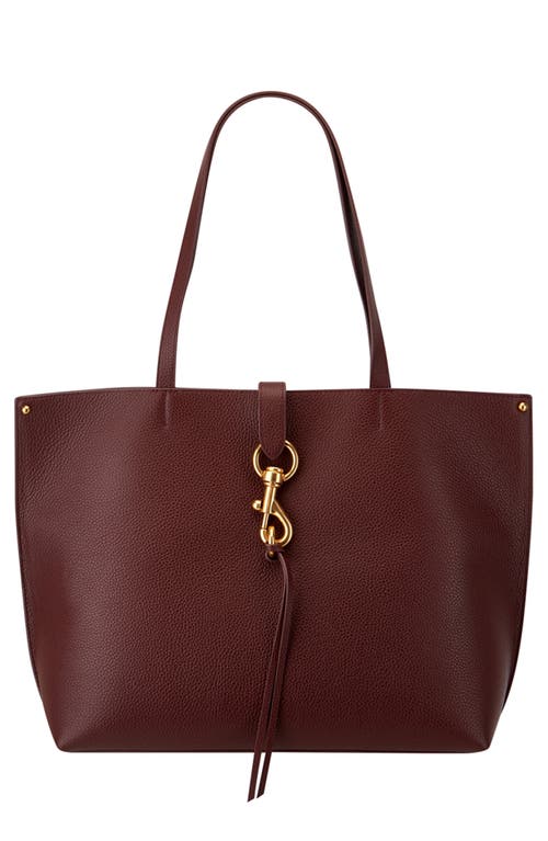 Shop Rebecca Minkoff Megan Leather Tote In Port