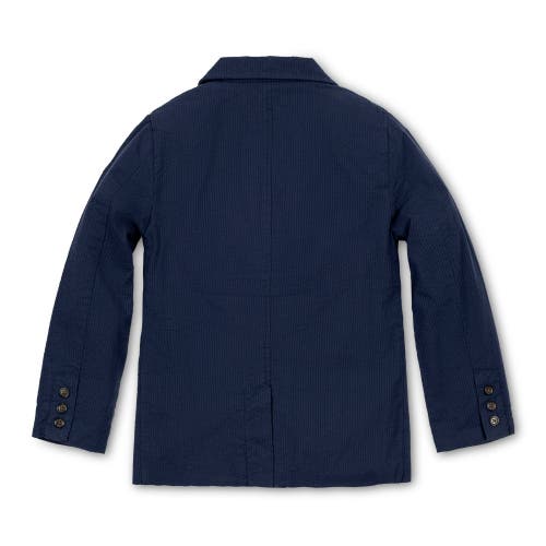 Shop Hope & Henry Boys' Organic Seersucker Suit Jacket, Kids In Navy Seersucker