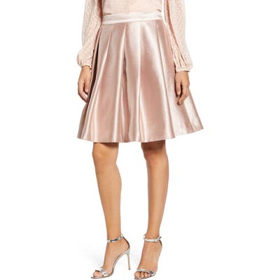 Rachel Parcell Full Twill Skirt, Pink (Nordstrom Exclusive)