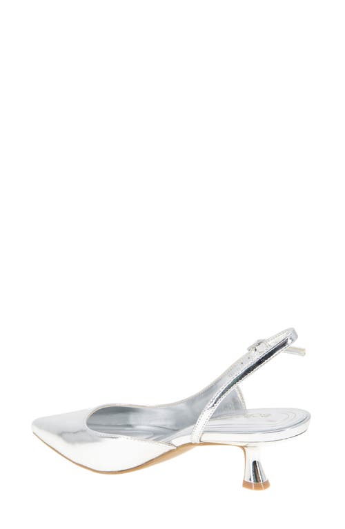 Shop Bcbgeneration Kittie Slingback Kitten Heel Pump In Silver