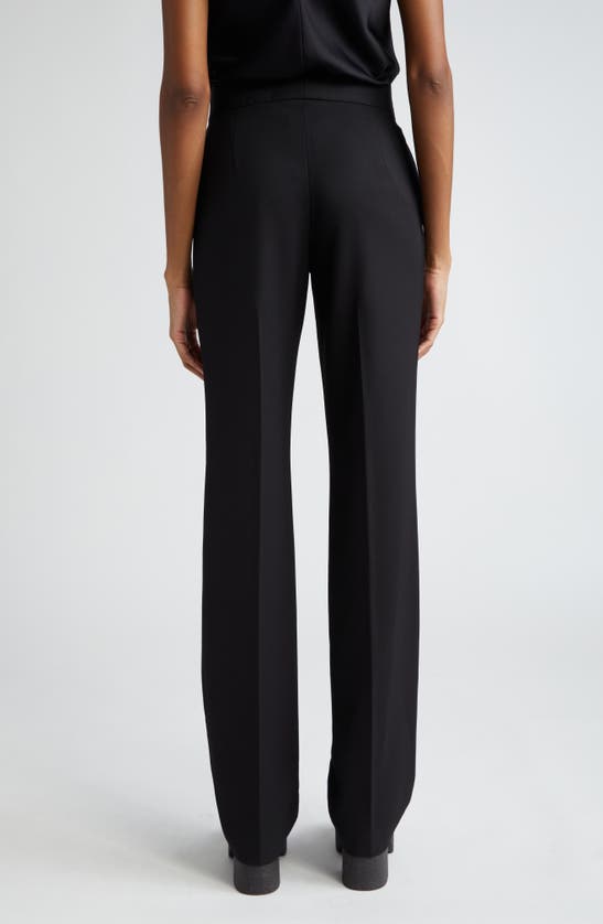 Shop Stella Mccartney Straight Leg Wool Trousers In Black