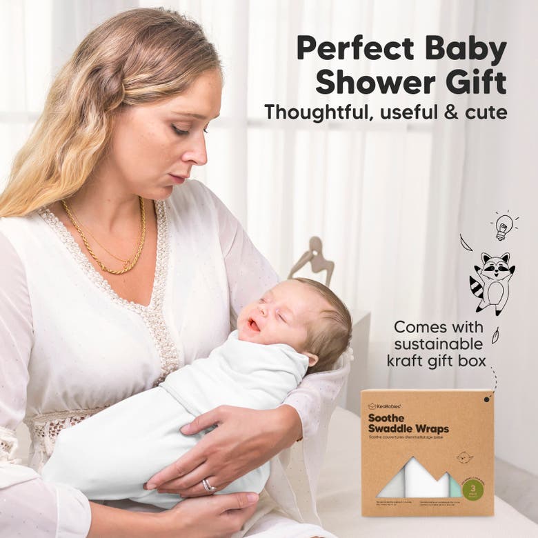 Keababies 3-pack Soothe Swaddle Wraps In Sage