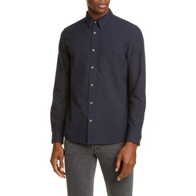 A.p.c. Vico Plaid Button-Up Flannel Shirt, Blue
