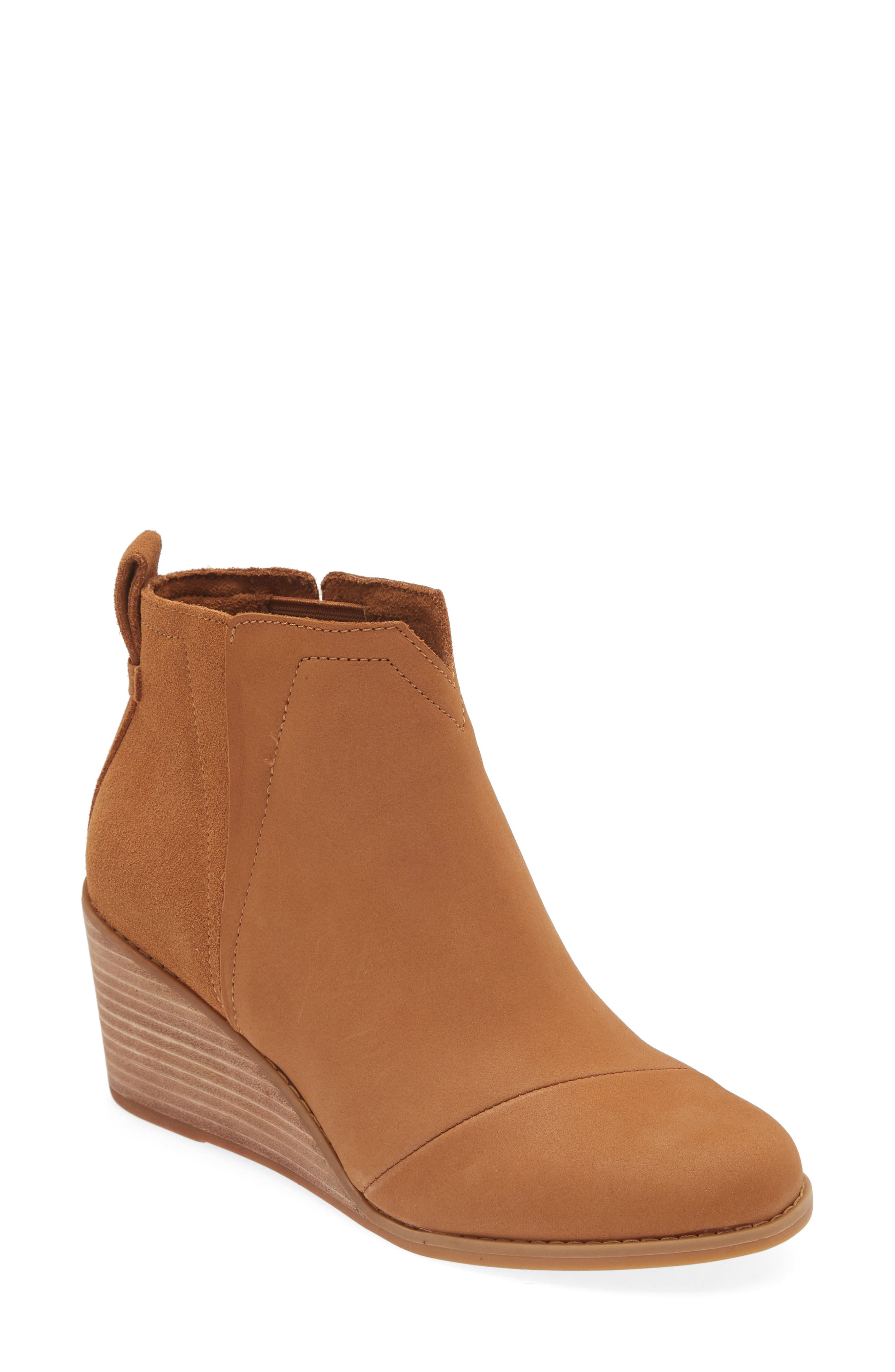 TOMS Clare Wedge Bootie in Tan Cover