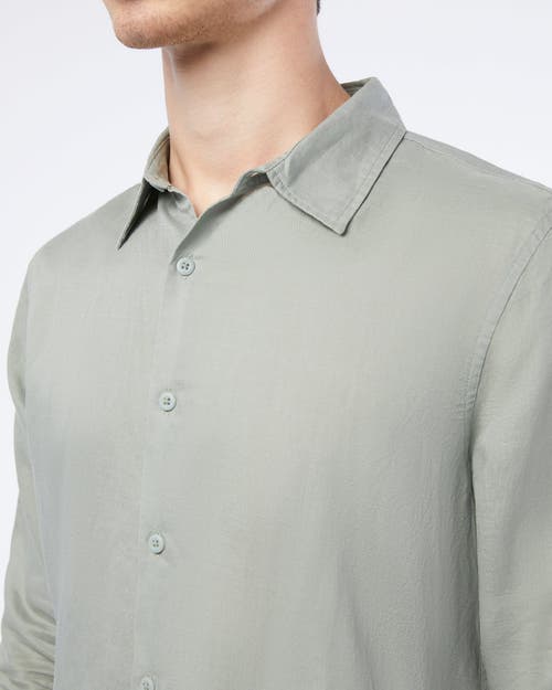 Onia Long Sleeve Button Front Shirt In Sage