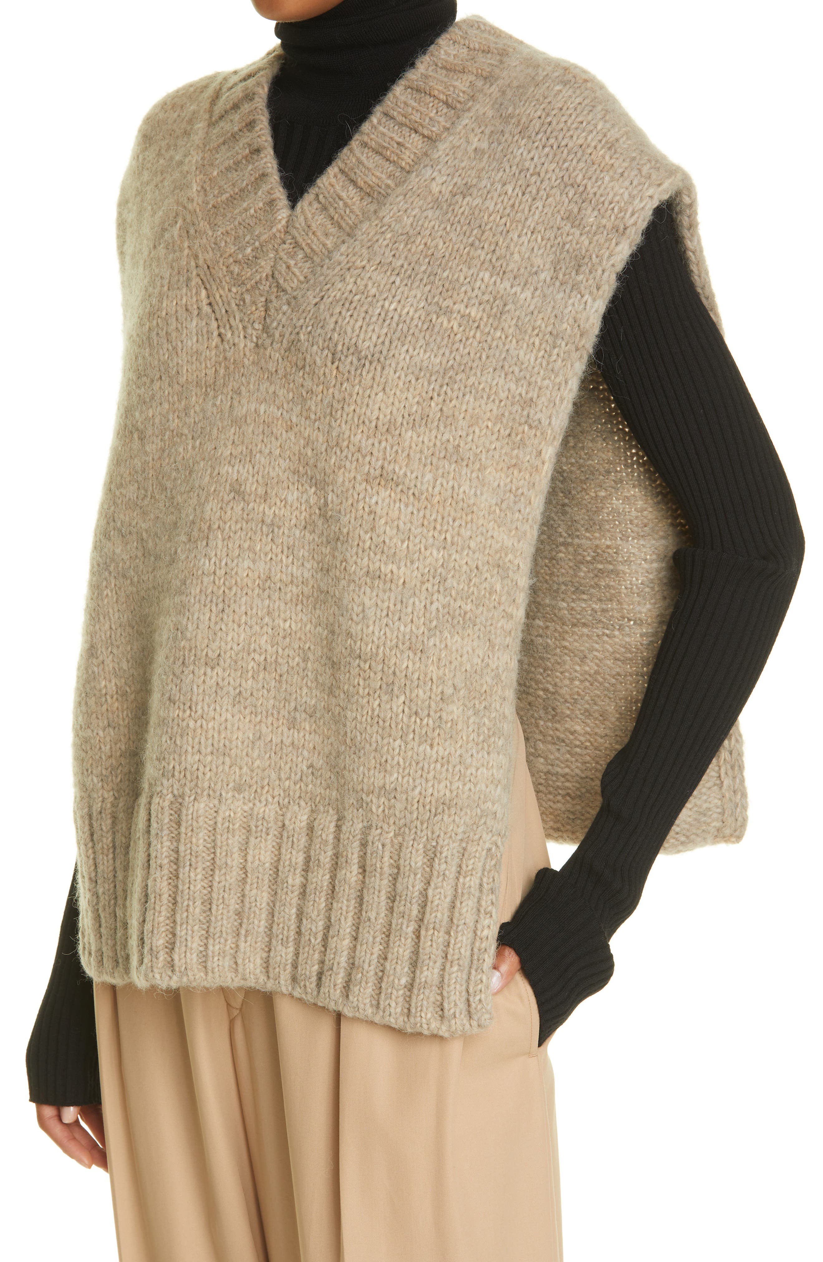 open side sweater