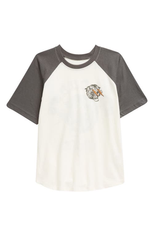 Tiny Whales Rad Dudes Club Raglan Sleeve Cotton Graphic T-Shirt Natural/Black at Nordstrom,