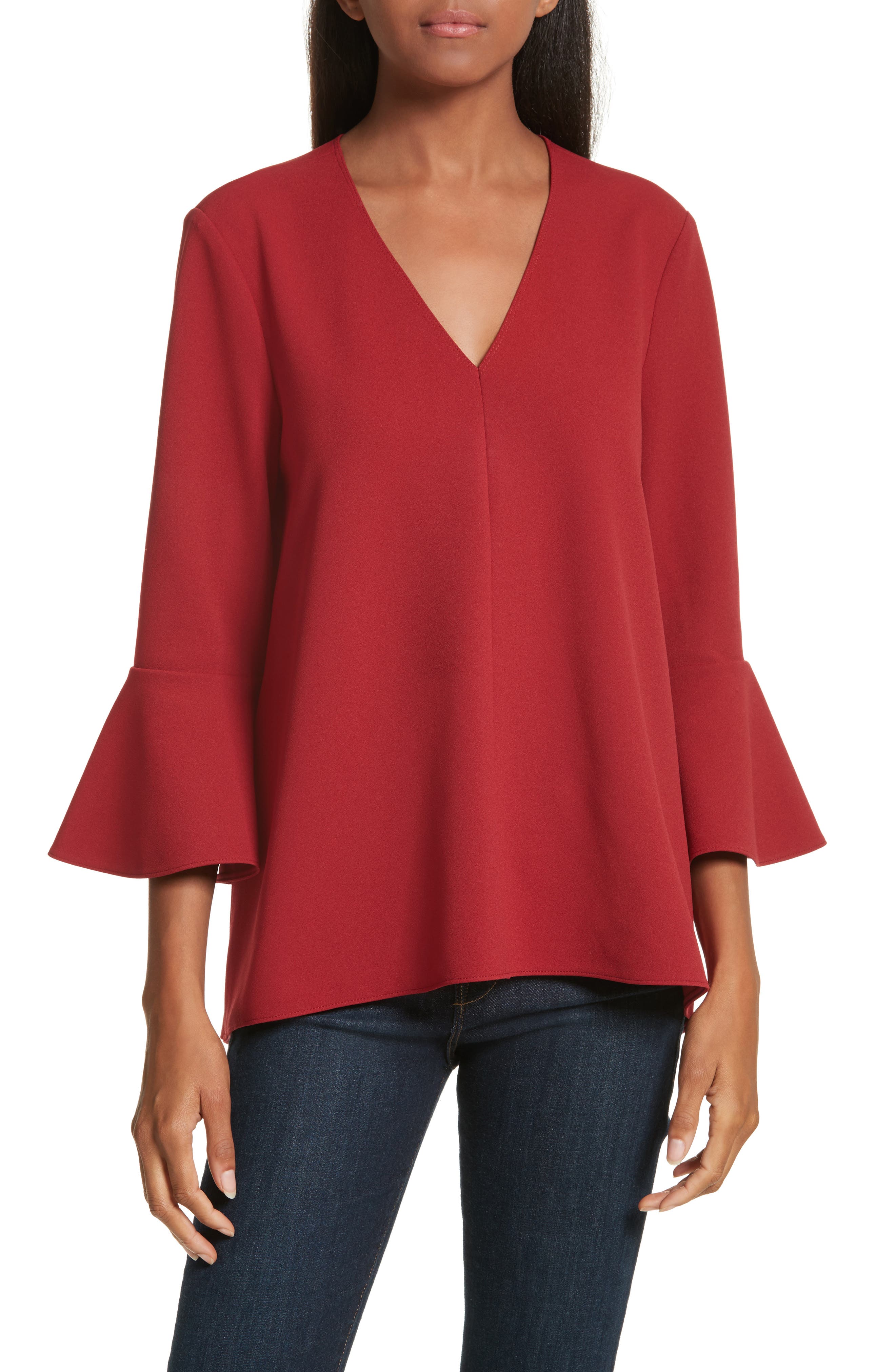 tibi bell sleeve top