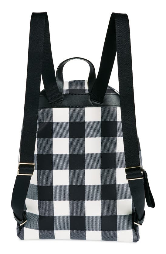 Shop Kate Spade Large Recycled Polyester Backpack In Black Multi.