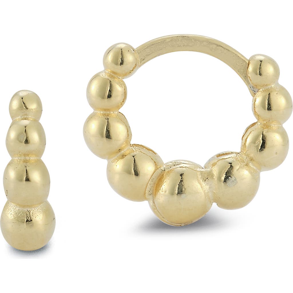 Shop Chloe & Madison Chloe And Madison Bubble Huggie Hoop Earrings In Gold